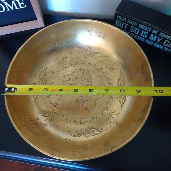 Vintage brass Chinese bowl - Picture 2 of 8